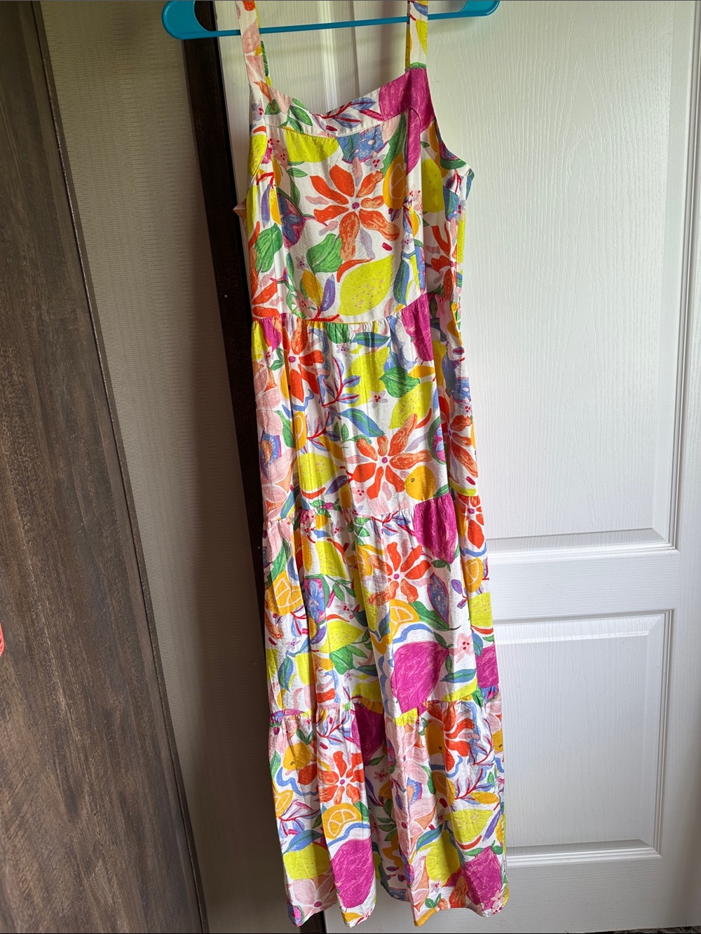 NWOT - M Oddi citrus women’s tiered dress